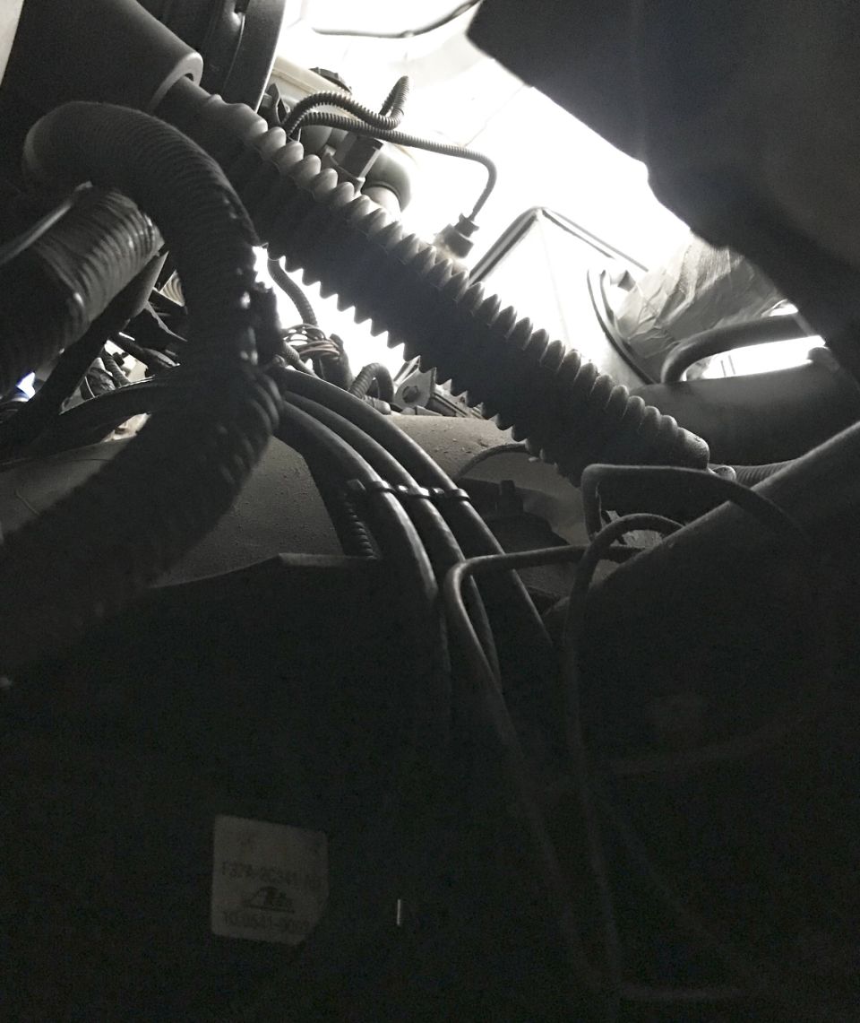 Engine bay hoses and wiring, 1995 Ford Bronco