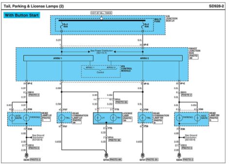 2010 Hyundai Genesis - This diagram details the electrical connections for various lighting components of a vehicle.