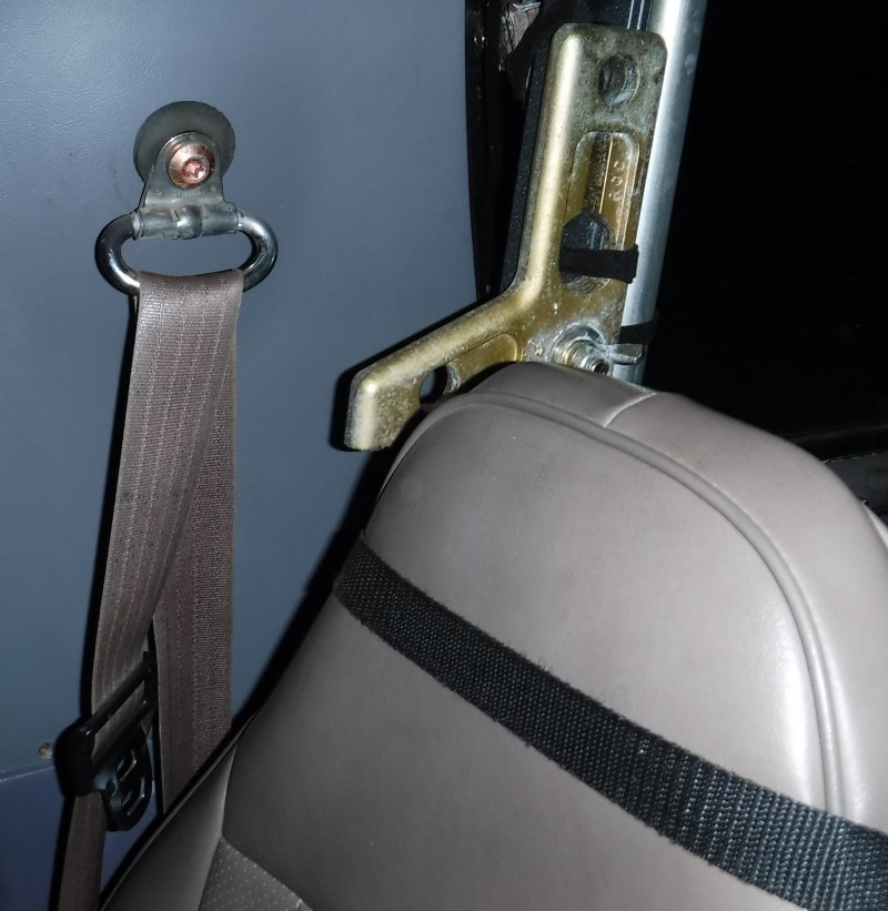 Oops...all my test fits were with the seat forward; didn't think to check interference there, so will probably have to drop the top clamp for storage.