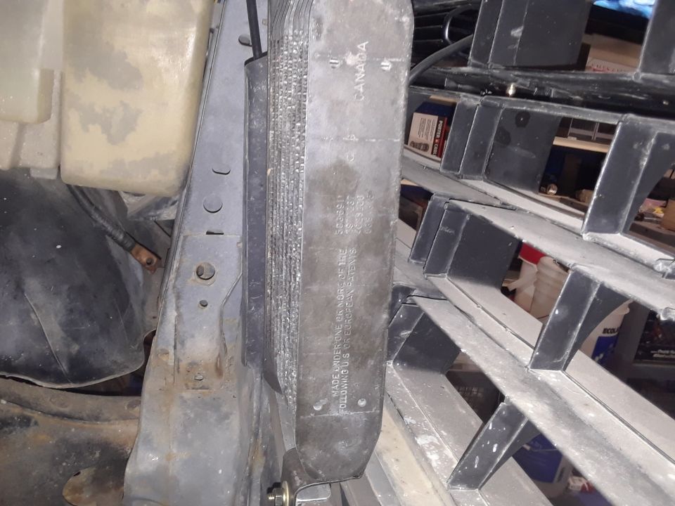 Radiator or oil cooler with text and CANADA label