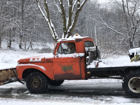 1961 Ford F-350 - This 1961 Ford F-350 is equipped with a snow plow and ready for winter conditions.