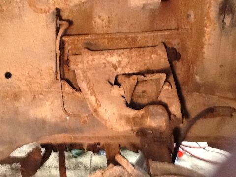 1972 Ford Mustang - Passenger side suspension as received in Jan 2019