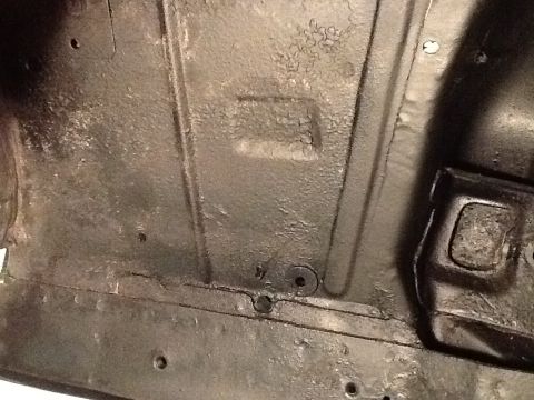 1972 Ford Mustang - Front of drivers inner fender area after clean and paint