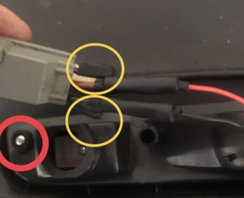 1995 Ford Bronco - Electrical wiring and connectors are visible in this close-up view.