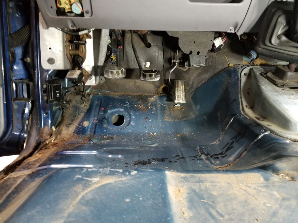It had been parked for a few months on rural property, so job 1 was to remove the rat nests.  I took out all the interior except the dash, and washed everything.