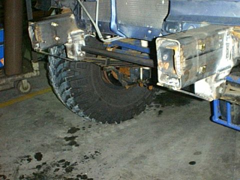 1995 Ford Bronco - Welded and bolted. Bolts are going to be used for a custom winch mount.