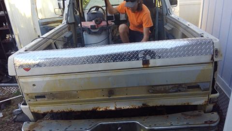 1988 Ford Bronco - the tailgate was completly falling apart at the seams and rusting baddly due to the window opening. the window linkage was completely ruste…