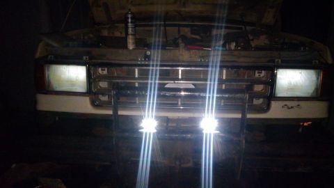 1988 Ford Bronco - because the truck is using a 92-96 harness, there are unused running lights used in the 87-91. i used these to wire up LED pods for extra l…