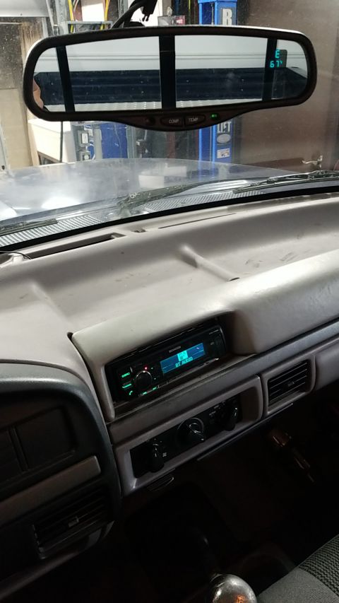 1995 Ford F-150 - The mirror & radio are re-recycled from the totalled '94 CV.