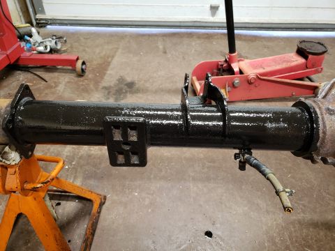 1996 Ford F-250 - First coat of Por15. Never used it before. I was surprised by how thin it was, I expected rather thick goop. Used an el cheapo sponge brush…