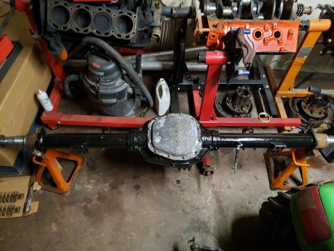 1996 Ford F-250 - Complete first coat to the housing. Did not do the cover as I will replace that. The dried coat is actually a nice satin finish. I would an…
