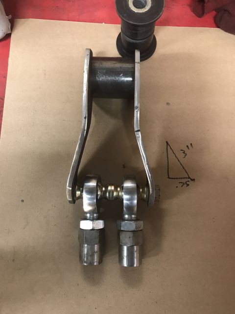 1984 Ford Bronco - A custom suspension part is shown with hand-drawn measurements indicating its dimensions.