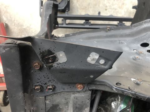 1978 Ford Bronco - This photo shows a detached vehicle frame component, not a 1978 Ford Bronco grille.