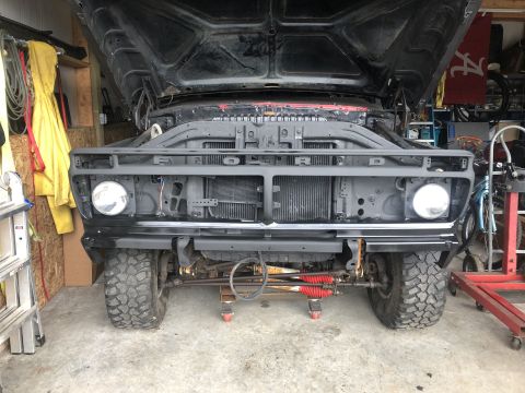 1978 Ford Bronco - Adjusted the headlight brackets to match the grill