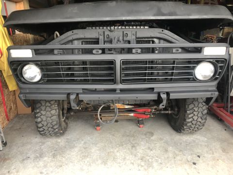 1978 Ford Bronco - Complete grill install less the blinker wiring