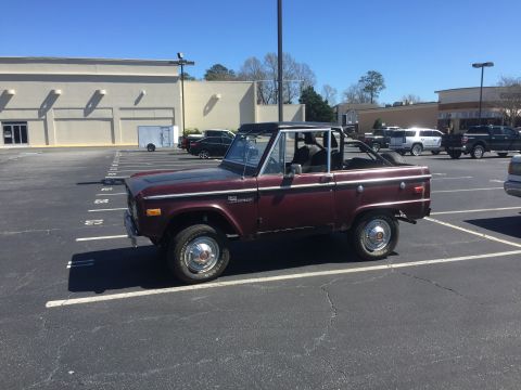 1979 Ford Bronco - This 1979 Ford Bronco is seen from a three-quarter front view in a parking lot.