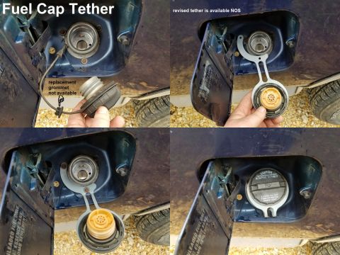 1995 Ford F-150 - Fuel Cap Tether grommets are all degraded by now, and I haven't found replacements for them. But I was able to find a different-style tethe…