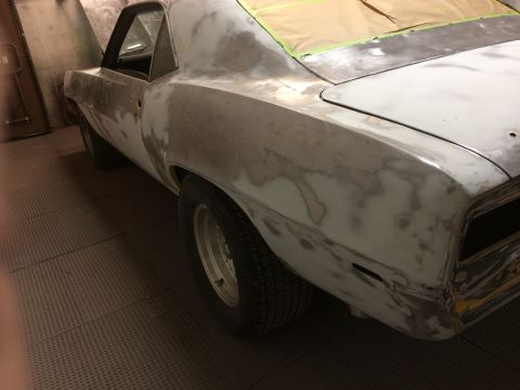 1969 Chevrolet Camaro - This 1969 Chevrolet Camaro is undergoing body repairs and preparation for paint.