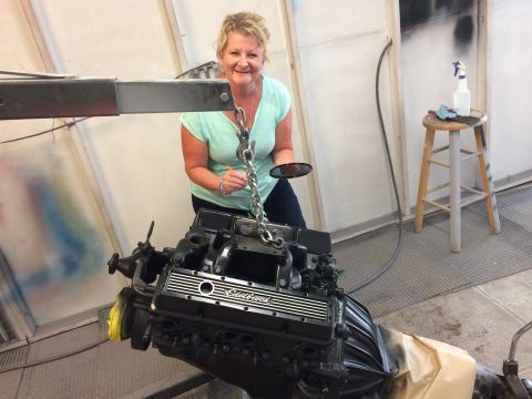 1969 Chevrolet Camaro - The wife helping me out.