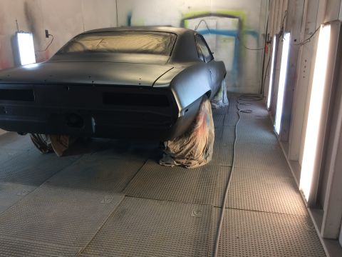 1969 Chevrolet Camaro - Black primer, and black base coat for the door jambs, trunk under the hood...
