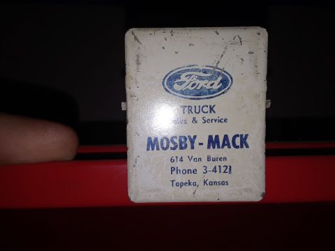 1994 Ford Bronco - This is a business card for Mosby-Mack, a Ford Truck Sales & Service location in Topeka, Kansas.