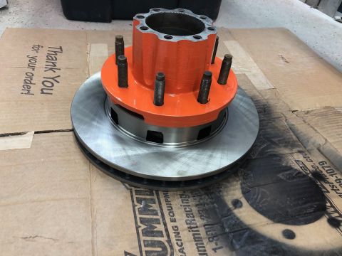 1992 Jeep Wrangler - A wheel hub and brake rotor assembly is shown, likely a replacement part.