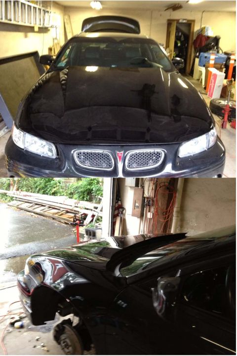 Black 2000 Pontiac Grand Prix front view