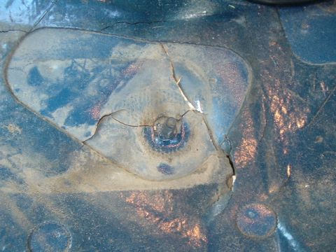 1989 Ford Bronco - BAD (thats one of the studs for the seat)