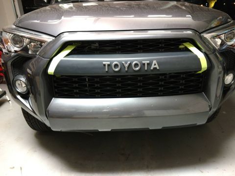 2018 Toyota 4Runner - Painted the overlay with several coats of flat black trim paint to prevent fading.