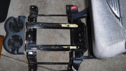 1992 Ford Bronco - 2001 GMC Sierra jump seat, cushion removed to begin deconstruction.
