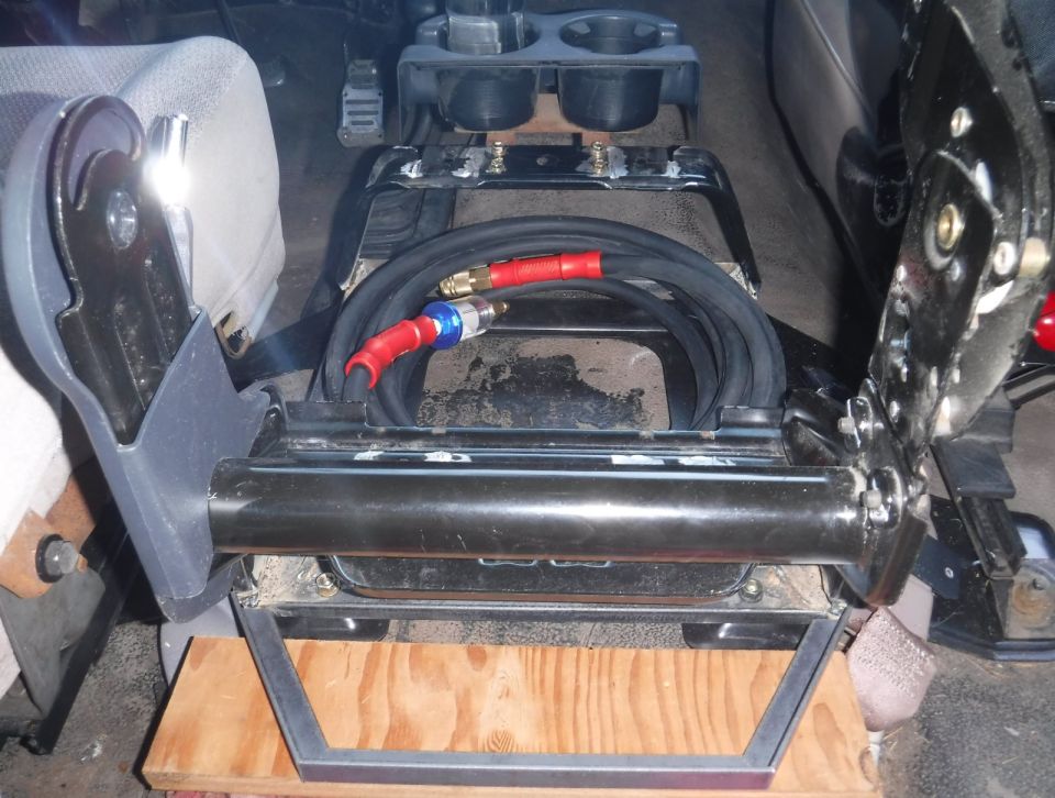 Layout for the rear storage tray.  The same configuration will work up front, below the cup holders.  I haven't yet decided if they'll be accessed from the inside as a single storage space, or walled off from the interior and accessed from outside.  I'm leaning toward the latter, either with open tops or flip-up panels.