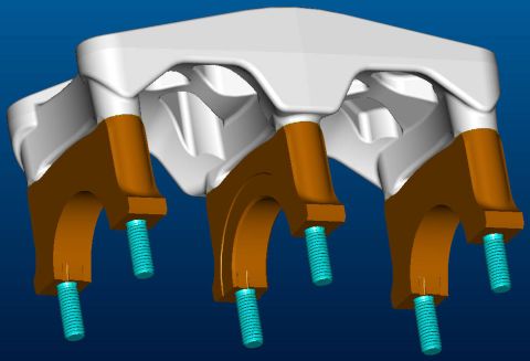 1969 Ford Fairlane - A 3D rendering of an engine component, not a 1969 Ford Fairlane.