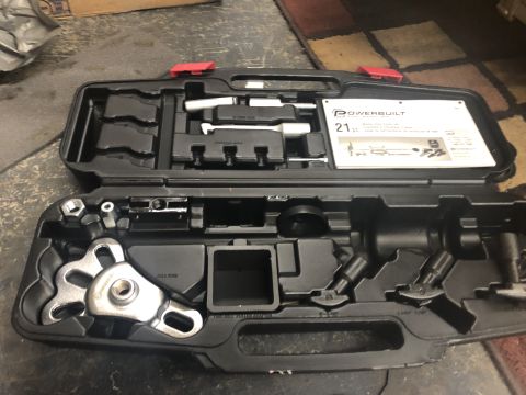 1995 Ford Bronco - A Powerbuilt 21-piece brake caliper tool kit is neatly organized in its carrying case.