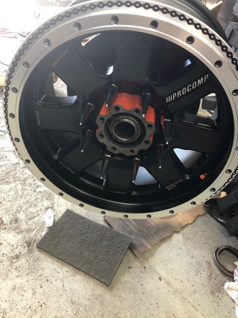 1992 Jeep Wrangler - Close-up of a Pro Comp wheel, showing its design and branding.