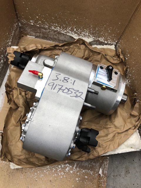 1992 Jeep Wrangler - A transfer case, marked with a ratio and part number, is shown inside a shipping box.