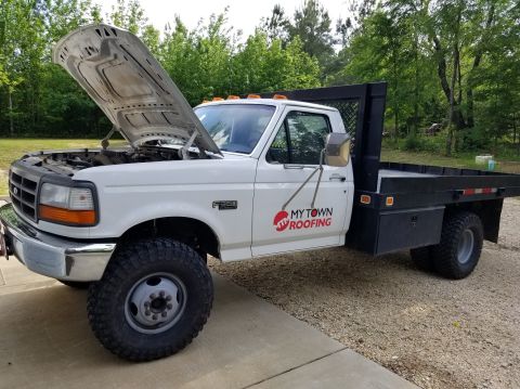 1983 Ford Bronco - '97 F350 XL 2WD 5.8L E4OD standard cab flatbed duallie with ~4" SuperLift Among other repairs, I fixed an exhaust leak, and a firewall…