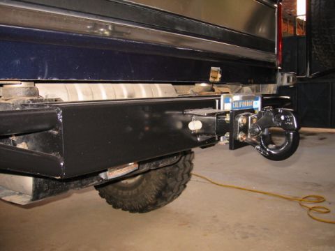 1985 Ford Bronco - Custom rear bumper with tow hitch and California license plate.