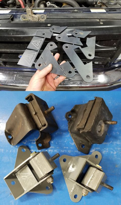 1995 Ford F-150 - Fabricated engine mounts have been available for smallblock V8s for years, but not for 4.9Ls, which are just as likely (if not moreso) to b…