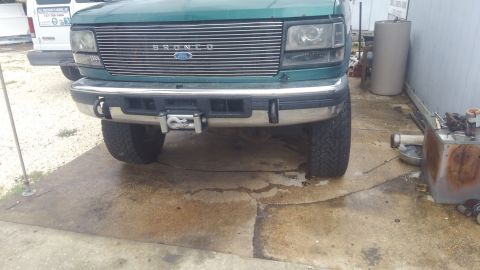 1996 Ford Bronco - some of my pictures must have got deleted. this is how the winch finally looks using the original bumper. i no longer have the bumper mount…