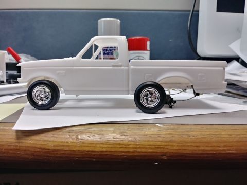 1995 Ford Bronco - The suspension was tacked in place and the ride height mocked up. Clearly the springs are too tall and it needs to be lowered. I was going…