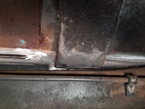 1974 Ford Bronco - The body mounts are severely collapsed.