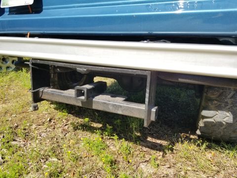 1974 Ford Bronco - We can't figure out the logic behind the overbuilt front & rear receivers. They aren't attached well-enough to pull as hard as they look, s…