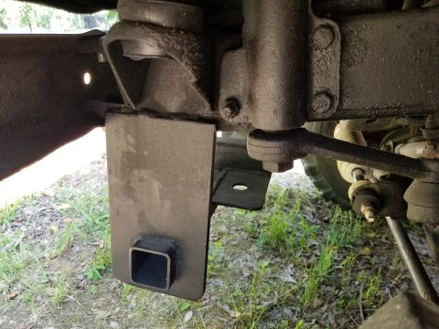 1974 Ford Bronco - The front receiver is welded to the frame, but removing them is a priority; both to get rid of all that weight & underhanging metal, and to…