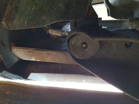 1974 Ford Bronco - This body perch has been damaged somehow, but not badly enough to require repair.