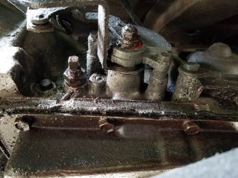 1974 Ford Bronco - The Left side of the transmission is wet, but I haven't pinpointed any leak on it. UPDATE: Later it became apparent that the main leak is f…