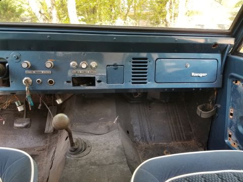 1974 Ford Bronco - A lot of dash problems were simply painted over, including at least one piece of tape over the wiper knob. I think at least one of the door…