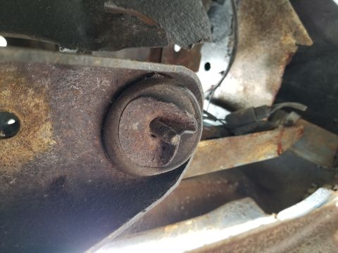 1974 Ford Bronco - My best guess is that a tire blew out (or maybe it just flung some road debris up), ripping out part of the wheelwell & damaging this body…