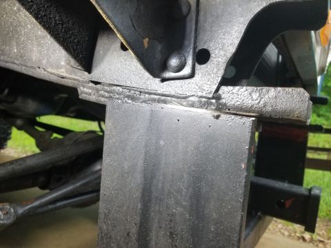 1974 Ford Bronco - The front receiver was a nightmare... These side plates are at least 3/8" thick, which is ridiculously overkill for a truck frame clos…