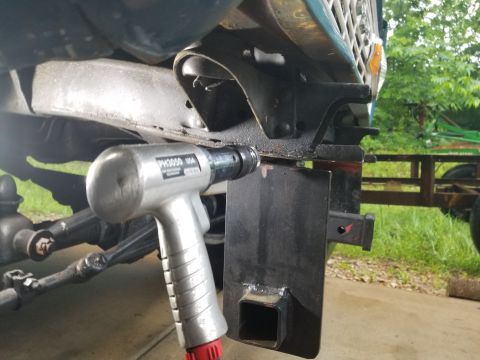 1974 Ford Bronco - Eventually, I felt like I had weakened the welds enough, and they broke with a little encouragement. I put some vise grips on this side, an…