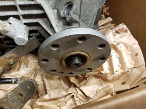 1978 Ford Bronco - Close-up view of a differential housing flange, likely for a vehicle part replacement or repair.